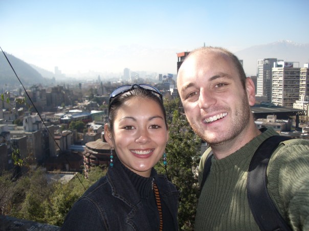 Me and fellow Bellavistian, Ansa, chilling out in Santiago