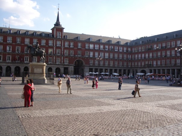 The sleepy Plaza Mayor during the day - in the evenings it was a different story